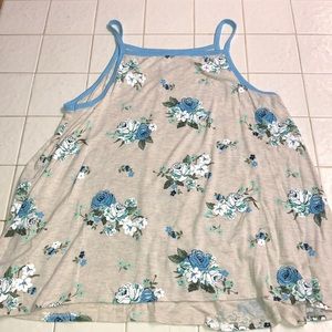 Extremely flowy size 20 floral justice tank